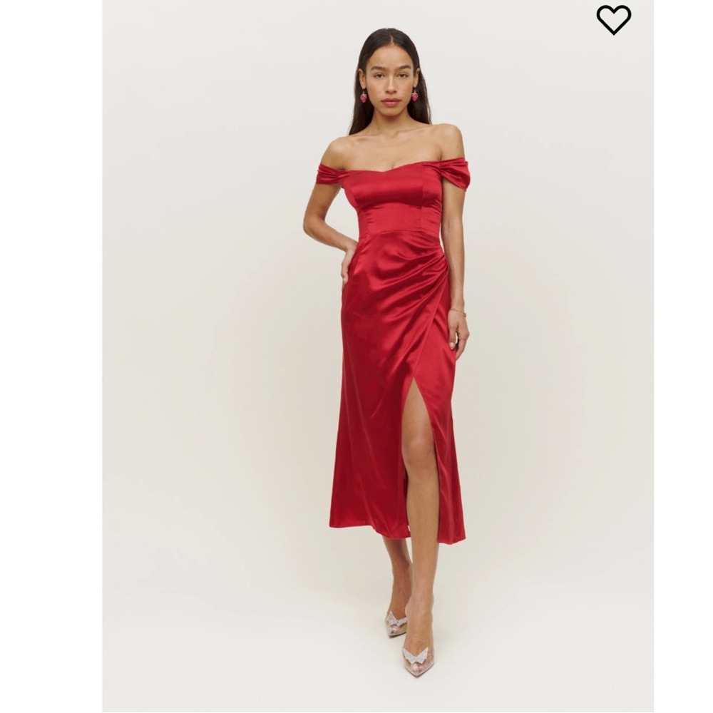 NWT Genesis Silk Cherry Red MIDI Dress SOLD OUT